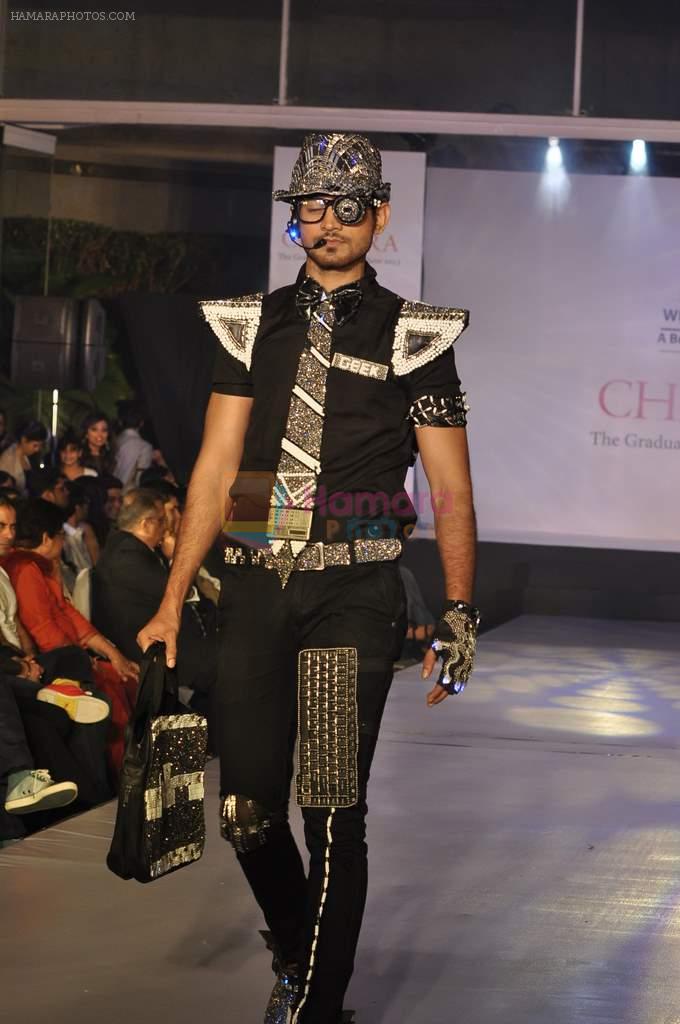 Model on the ramp for Chimera fashion show for students in Mumbai on 30th Sept 2013
