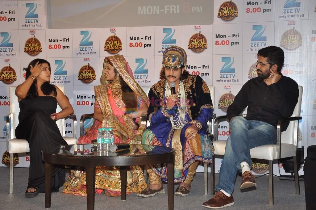 Ekta Kapoor, Rajat Tokas,  Paridhi Sharma launches Jodha Akbar in Novotel, Mumbai on 1st Oct 2013