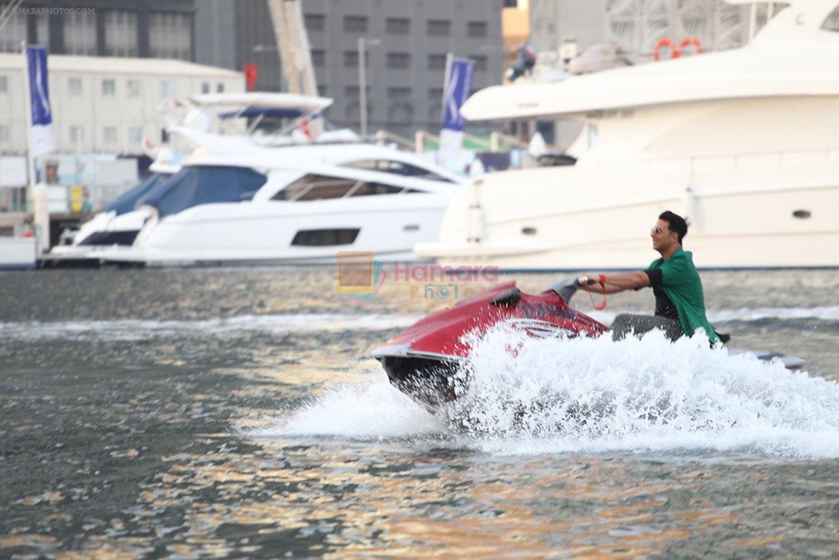 Akshay Kumar Jetski for Boss promotions in Dubai on 1st Oct 2013