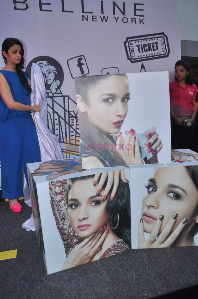 Alia Bhatt launches Maybelline's new color range in Phoenix Mills, Mumbai on 5th Oct 2013