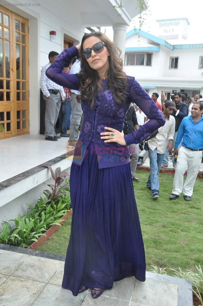 Neha Dhupia at a real estate project launch in Khapoli, Mumbai on 6th Oct 2013