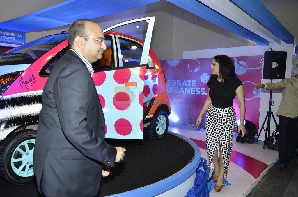 Masaba launches Nano Car designed by her in Mumbai on 9th Oct 2013