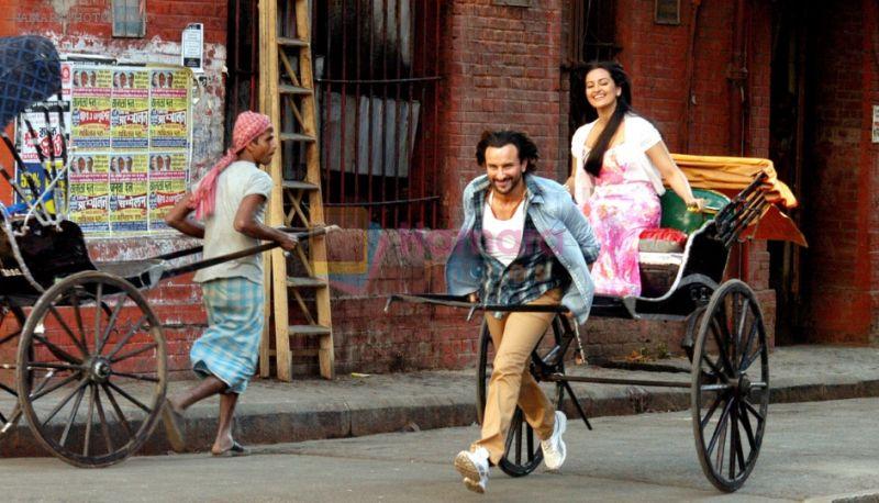 Saif Ali Khan, Sonakshi Sinha in Bullett Raja movie still