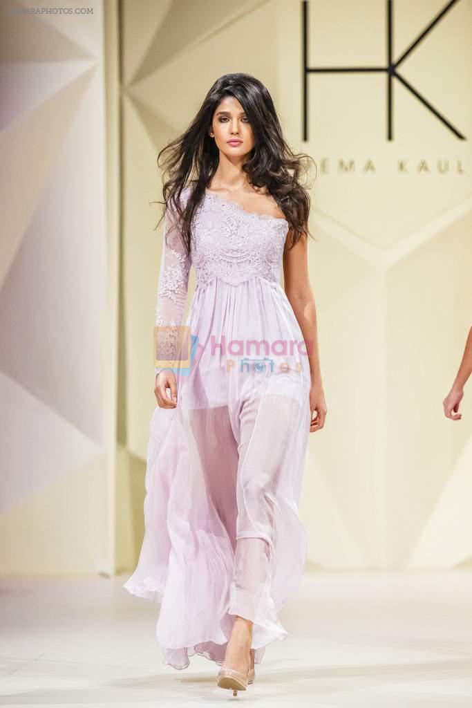 Model walk the ramp for designer Hema Kaul at Dubai's Fashion Forward on 18th Oct 2013