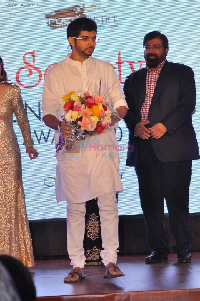 Aditya Thackeray at Society Awards in Worli, Mumbai on 19th Oct 2013