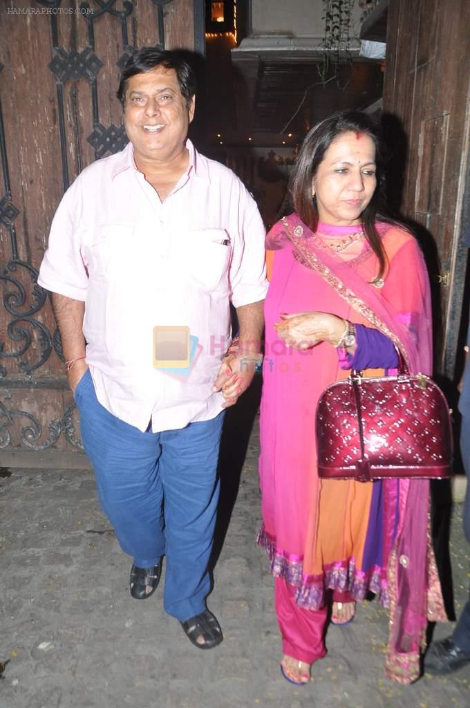 David Dhawan at Karva Chauth celebration at Anil Kapoor's residence in Mumbai on 22nd Oct 2013