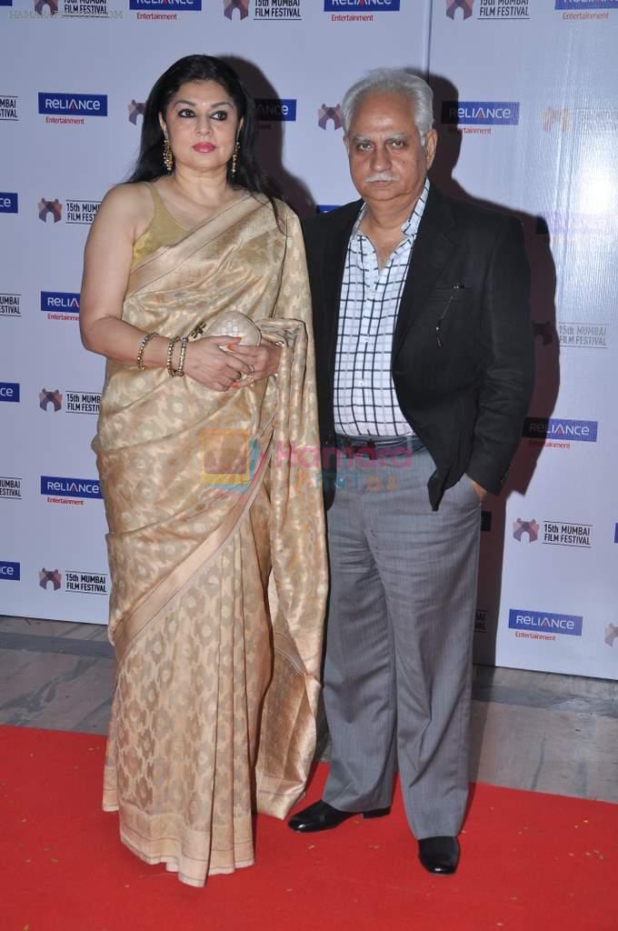Ramesh Sippy, Kiran Sippy at 15th Mumbai Film Festival closing ceremony in Libert, Mumbai on 24th Oct 2013