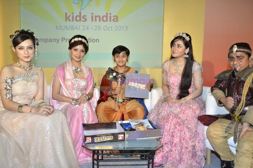 Lavina Tandon, Sharmilee Raj, Aditi Sajwan, Dev Joshi at Toy Craft's game launch based on SAB TV's show Baal veer in Goregaon, Mumbai on 24th Oct 2013