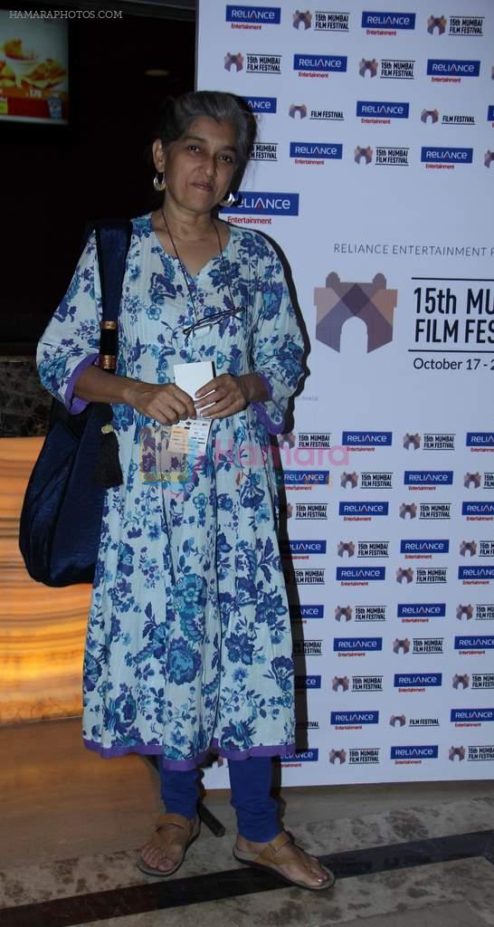 Ratna Pathak Shah at 15th Mumbai Film Festival closing ceremony in Libert, Mumbai on 24th Oct 2013