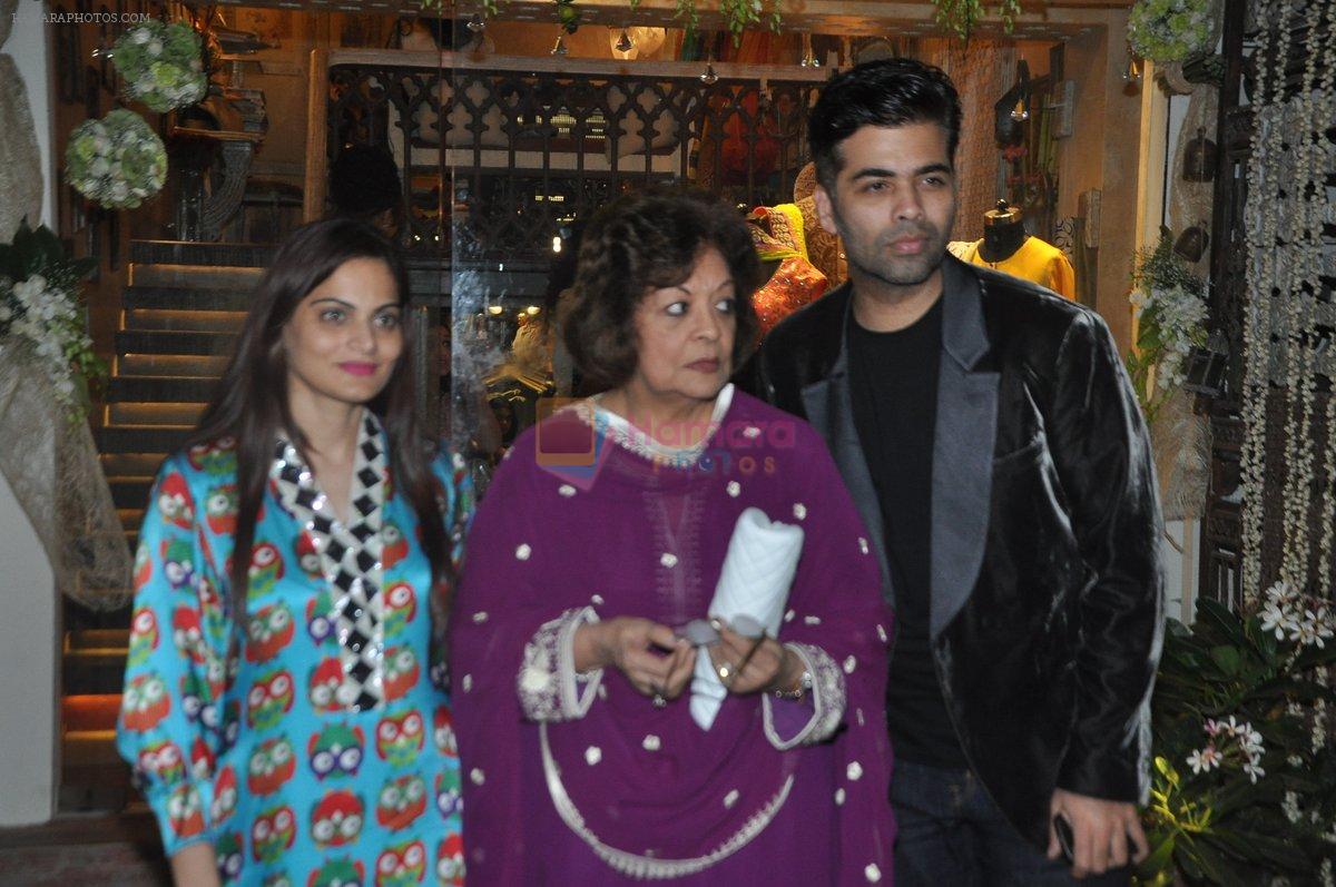 Karan Johar at the Launch of Alvira & Ashley's store Ahakzai in Mumbai on 27th Oct 2013