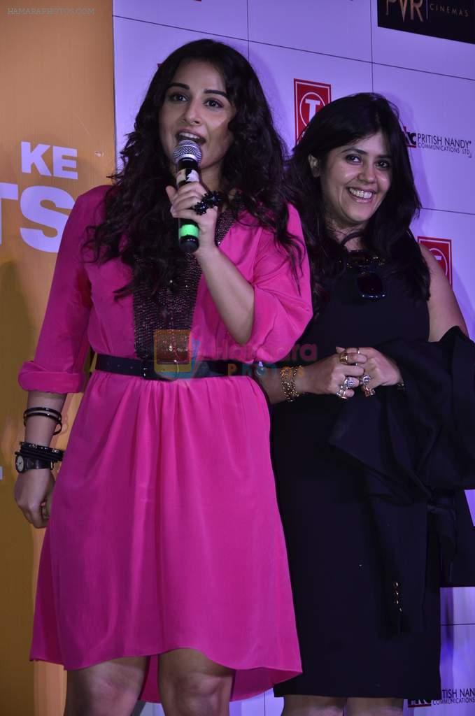 Vidya Balan, Ekta Kapoor at Trailer launch of Shaadi Ke Side Effects in Mumbai on 28th Oct 2013