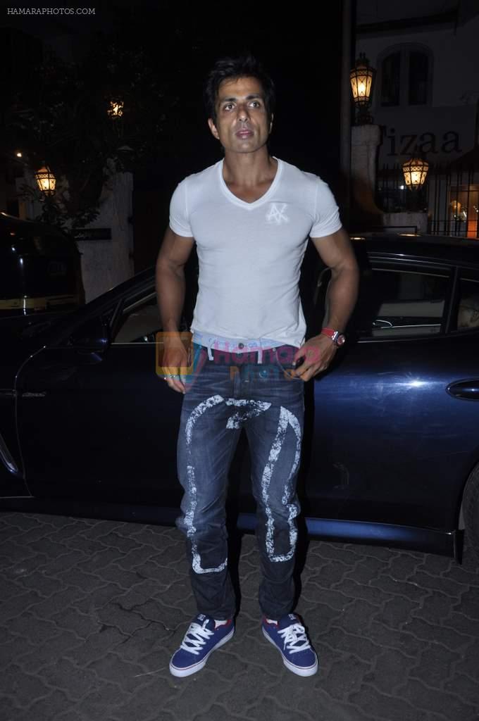 Sonu Sood at R Rajkumar completion party in Juhu, Mumbai on 30th Oct 2013