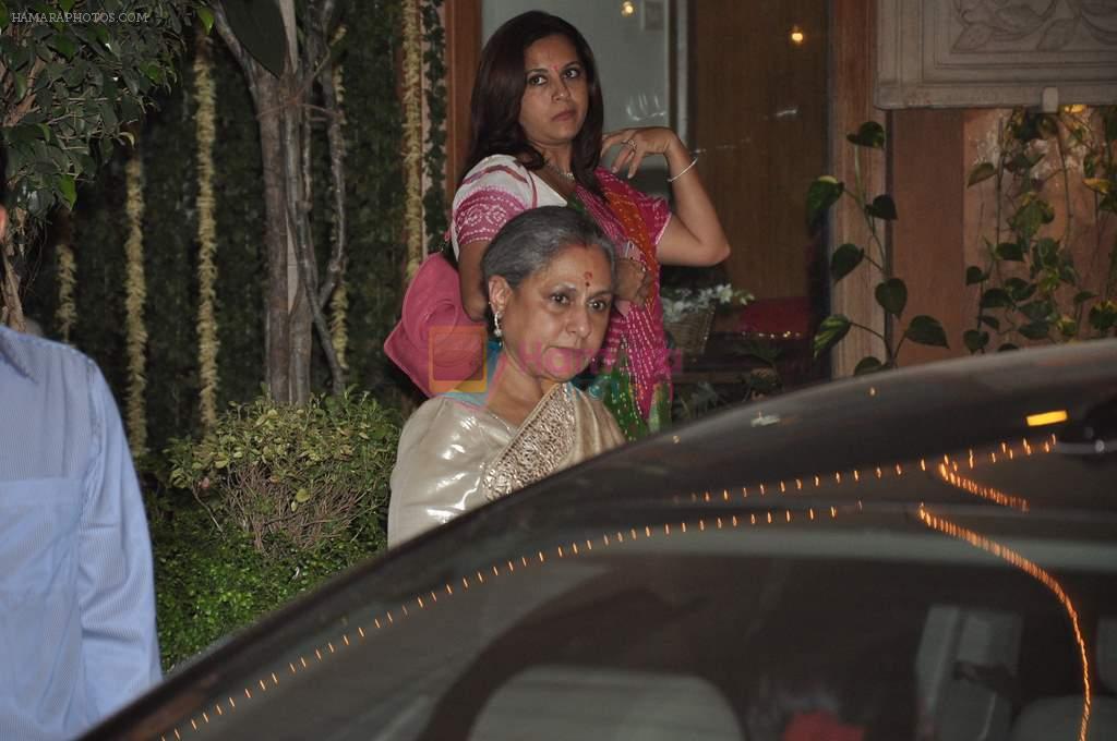 Jaya Bachchan at Amitabh Bachchan's diwali Bash in Mumbai on 3rd Nov 2013
