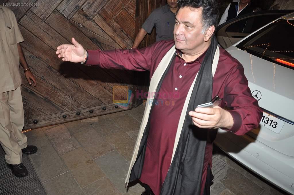 Rishi Kapoor at Amitabh Bachchan's diwali Bash in Mumbai on 3rd Nov 2013