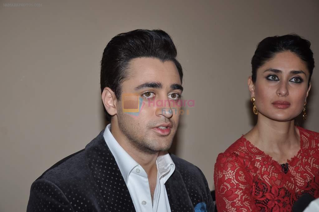 Imran Khan and Kareena Kapoor meet media in Yashraj, Mumbai on 6th Nov 2013