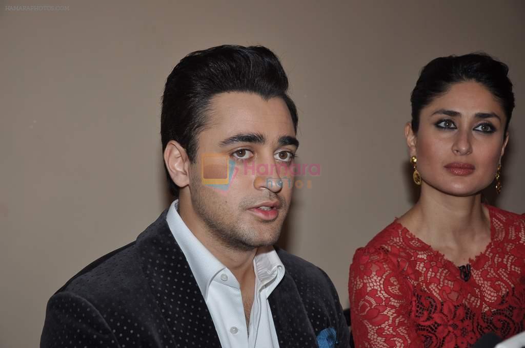 Imran Khan and Kareena Kapoor meet media in Yashraj, Mumbai on 6th Nov 2013