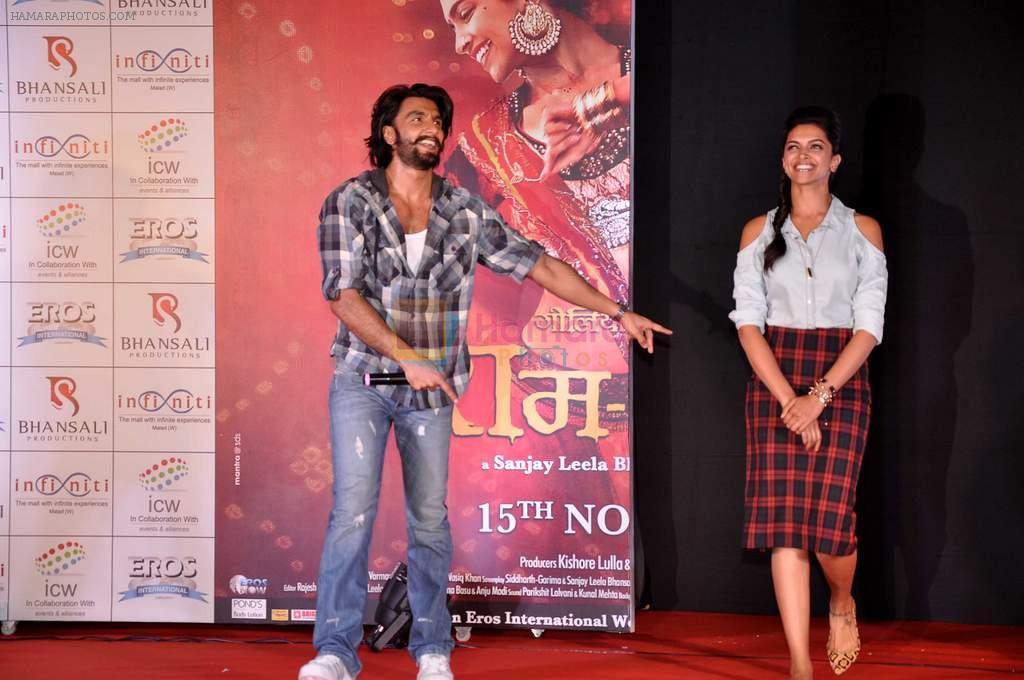 Deepika Padukone, Ranveer Singh at the Promotion of film Ram-Leela in Mumbai on 10th Nov 2013