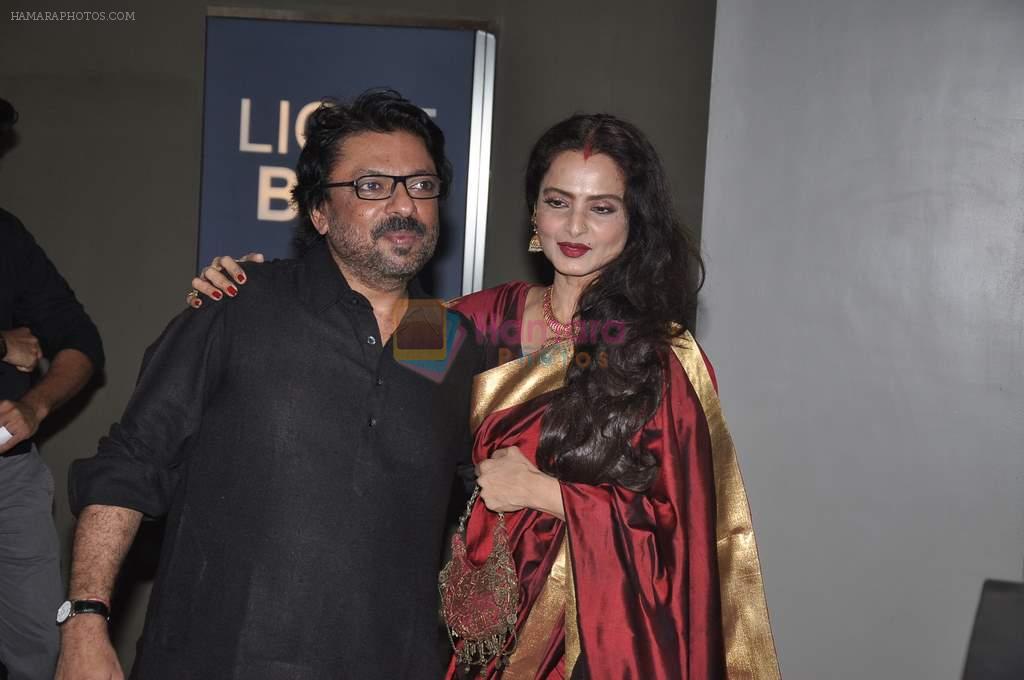 Rekha, Sanjay leela bhansali at Ram Leela Screening in Lightbox, Mumbai on 14th Nov 2013