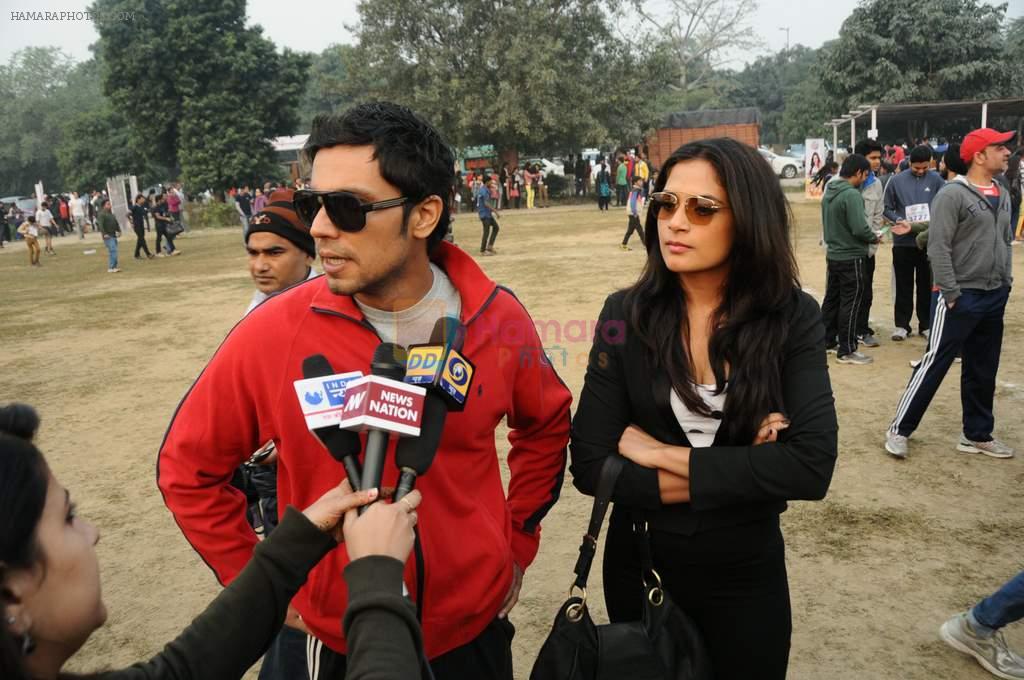 Richa Chadda, Randeep Hooda at run for children event in New Delhi on November 14, 2013