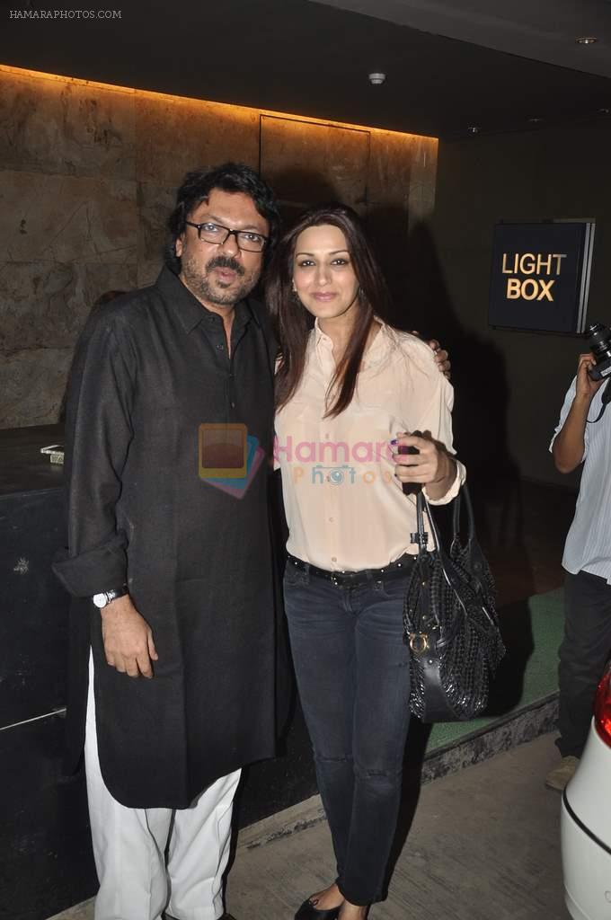 Sonali bendre, Sanjay leela bhansali at Ram Leela Screening in Lightbox, Mumbai on 14th Nov 2013