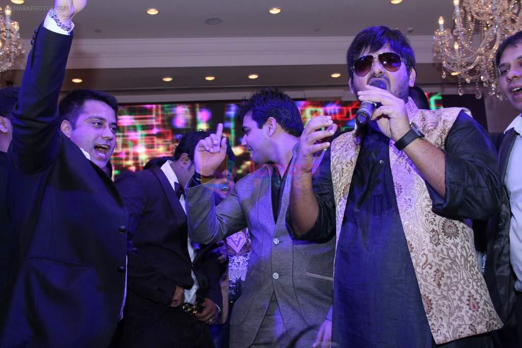 Sajid Wajid performing at Karan Raj's engagement party,.,