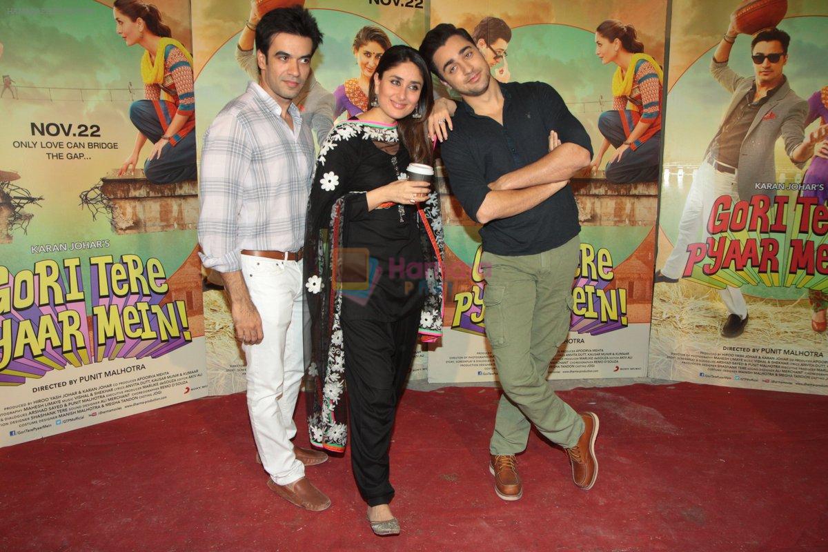 Imran Khan, Kareena Kapoor, Punit Malhotra promotes Gori Tere Pyaar Mein in Mehboob Studio on 17th Nov 2013