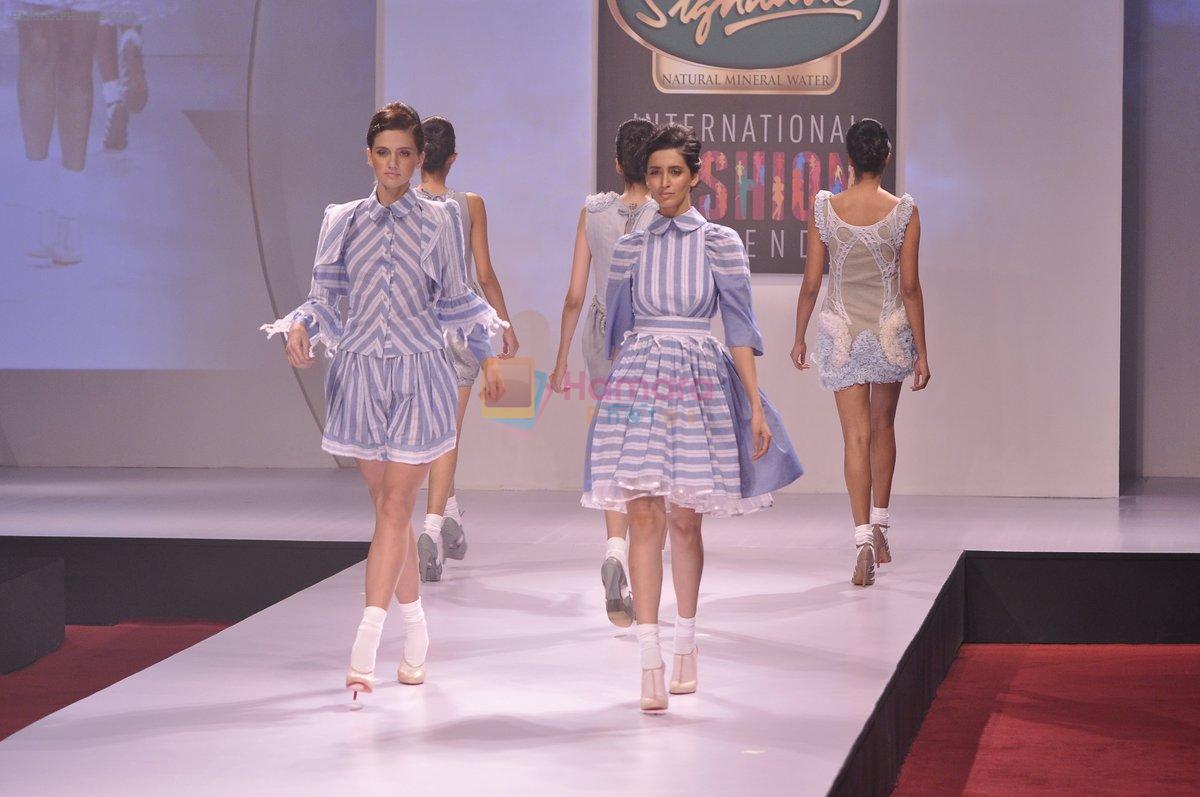 Model walks for Bora aksu at Signature International fashion week 2013 on 17th Nov 2013