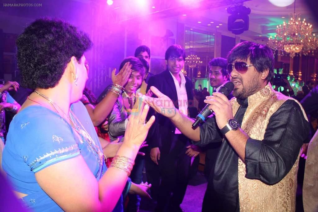 Sajid Wajid performing at Karan Raj's engagement party.,.,.