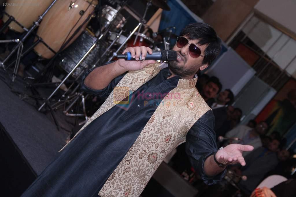 Sajid Wajid performing at Karan Raj's engagement party