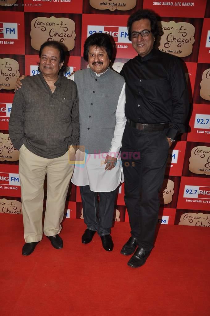 Anup Jalota,  Pankaj Udhas, Talat Aziz at Big FM Show launch in Mumbai on 21st Nov 2013