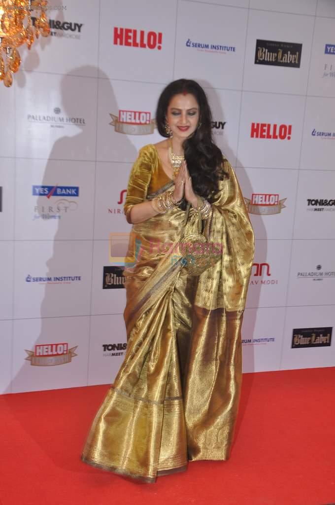 Rekha at Hello hall of  fame awards 2013 in Palladium Hotel, Mumbai on 24th Nov 2013
