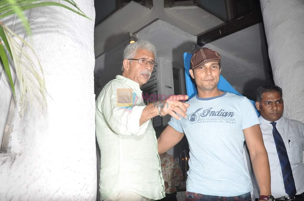 Naseeruddin Shah at Finding Fanny Movie Completion Bash in Olive, Mumbai on 27th Nov 2013