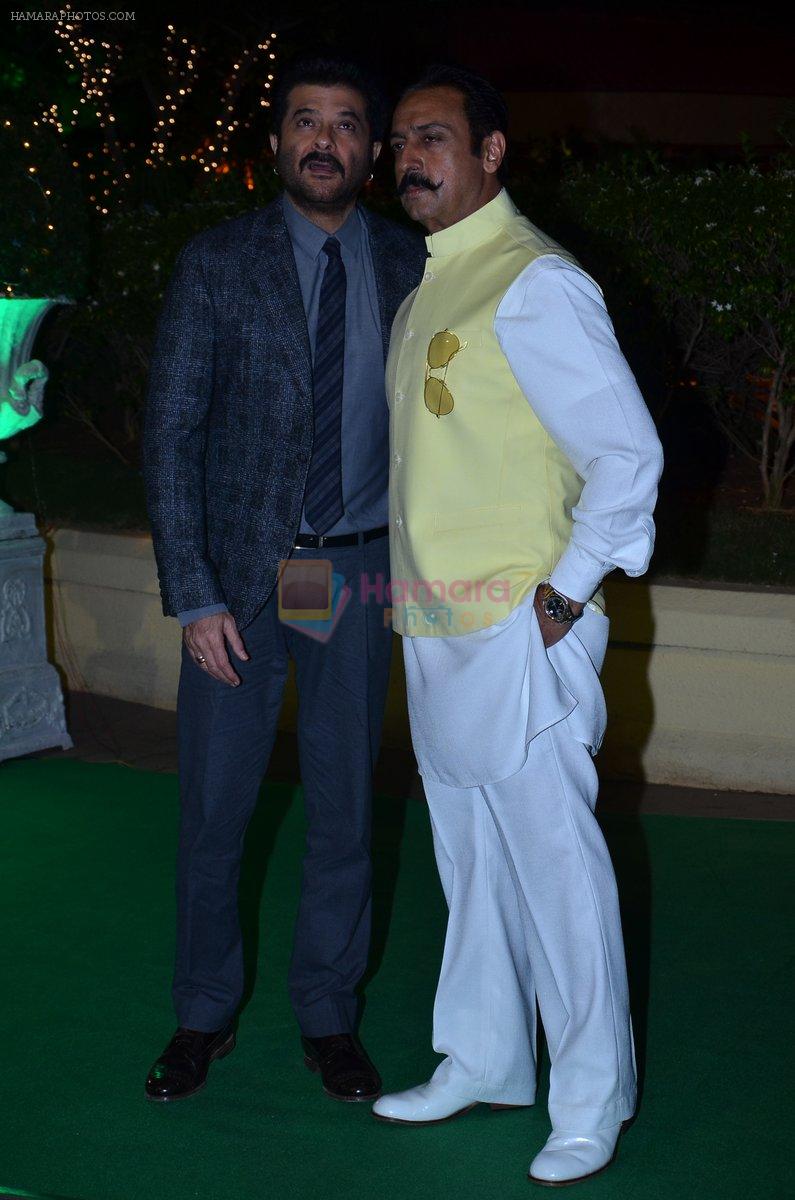 Anil Kapoor, Gulshan Grover at Vishesh Bhatt's Wedding Reception in Taj Land's End, Bandra, Mumbai on 28th Nov 2013