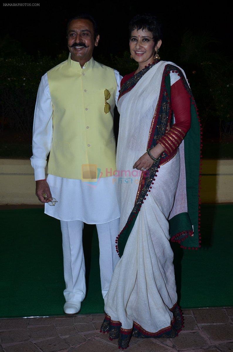 Gulshan Grover, Manisha Koirala at Vishesh Bhatt's Wedding Reception in Taj Land's End, Bandra, Mumbai on 28th Nov 2013