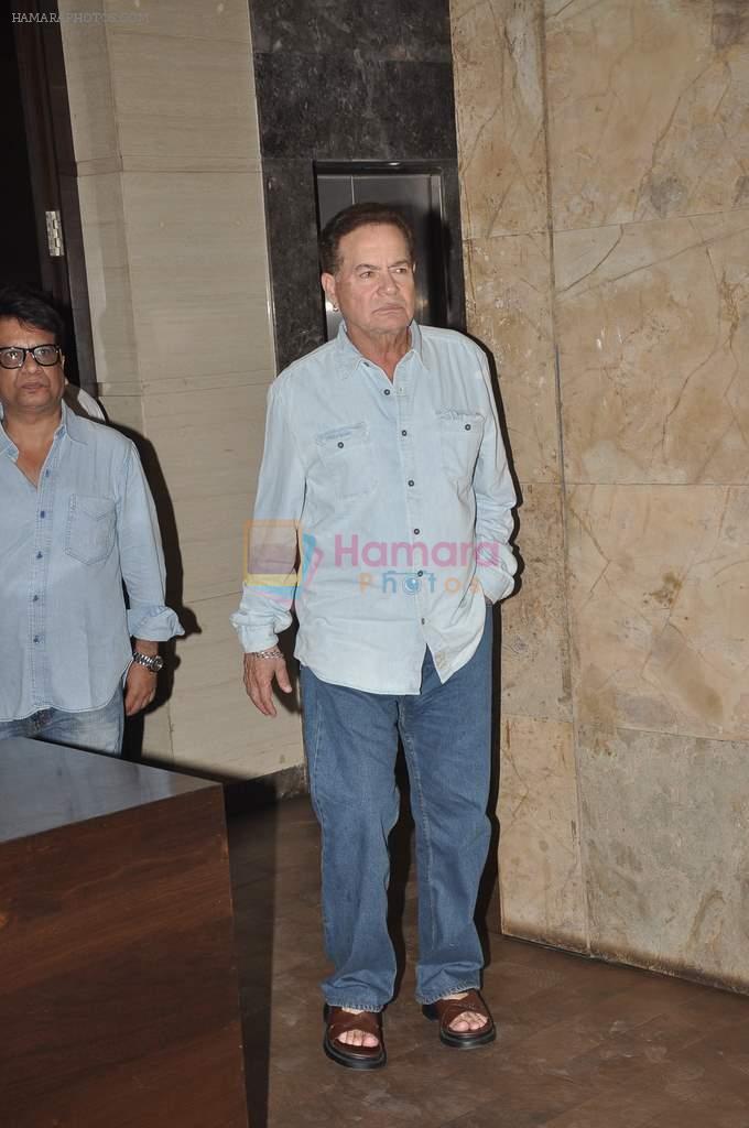 Salim Khan at Bullett Raja screening in Ketnav, Mumbai on 29th Nov 2013