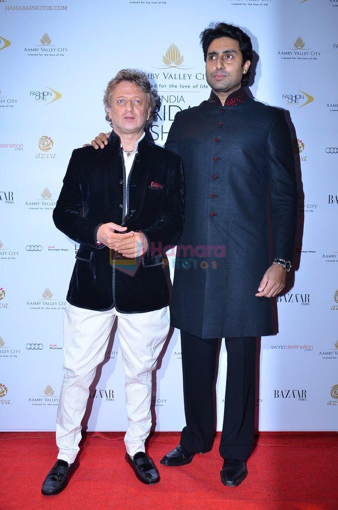 Abhishek Bachchan on Day 6 at Bridal Fashion Week 2013 in Grand Hyatt, Mumbai on 4th Dec 2013
