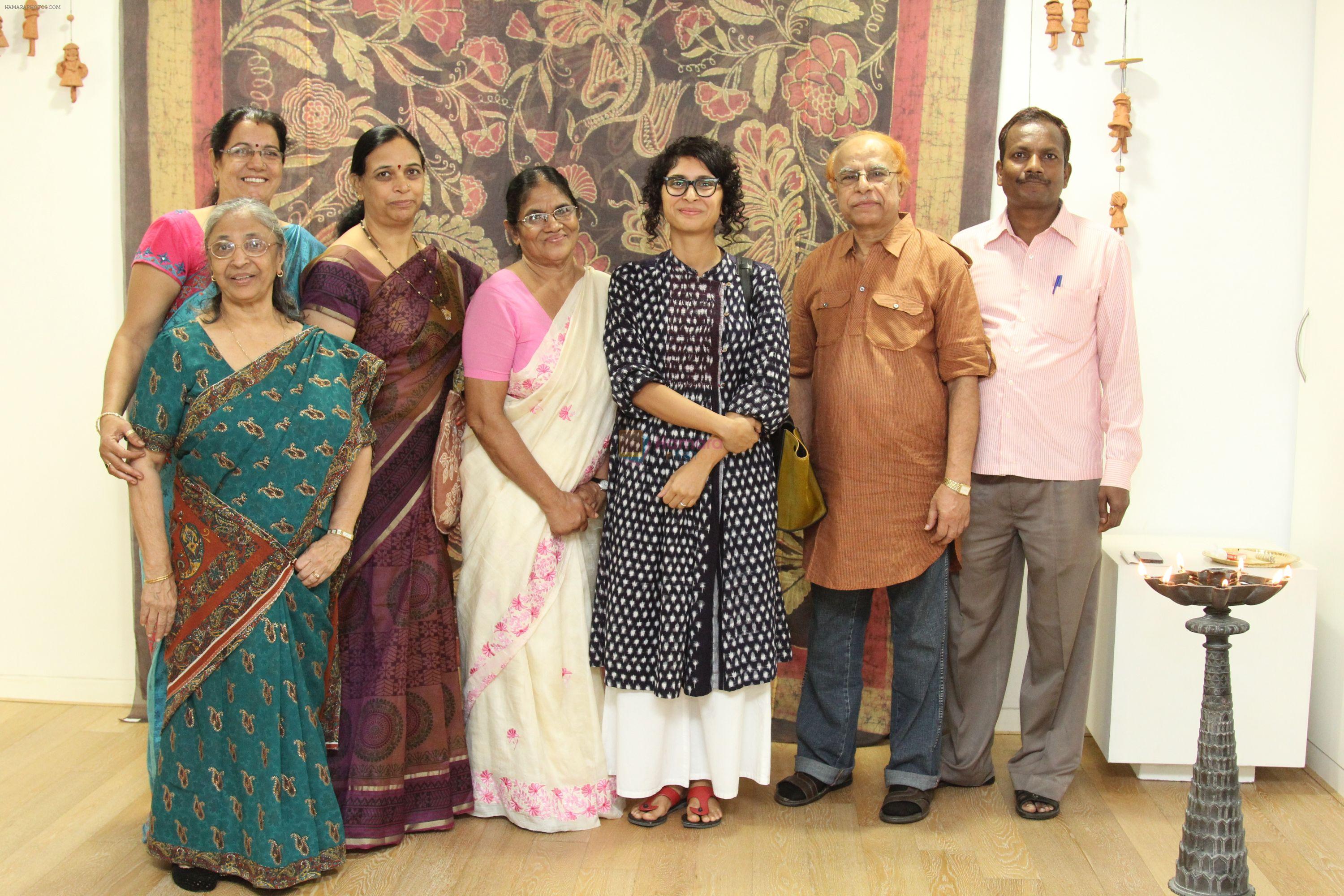 Kiran Rao with the wives of the Godrej employees at an exhibition of Handmade Batik Originals at Godrej Bhavan