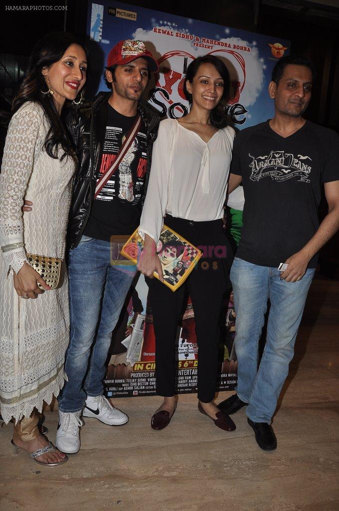 Teejay Sidhu, Karanvir Bohra, Dipannita Sharma at Love U soniye screening in Cinemax, Mumbai on 8th Dec 2013
