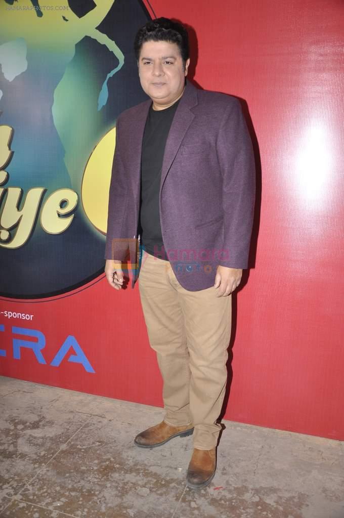 Sajid Khan on location of Nach Baliye 6 in Filmistan, Mumbai on 10th Dec 2013