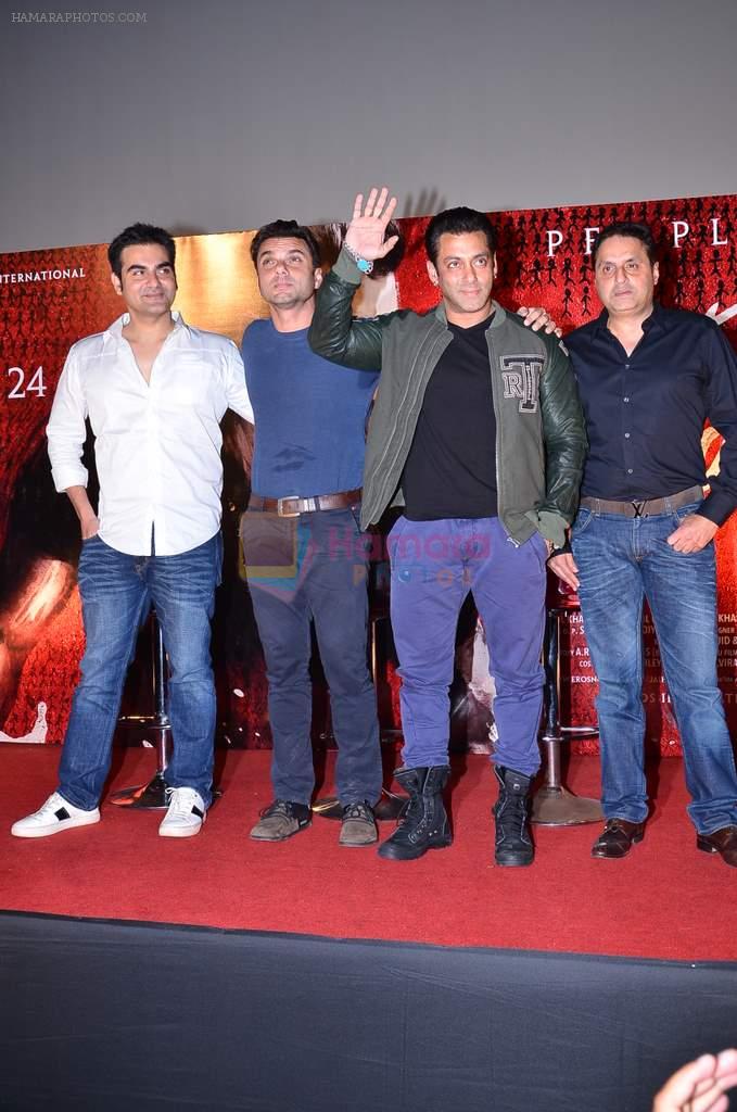 Salman Khan, Arbaaz Khan, Sohail Khan, Sunil A Lulla in Jai Ho film press meet in Chandan, Mumbai on 12th Dec 2013