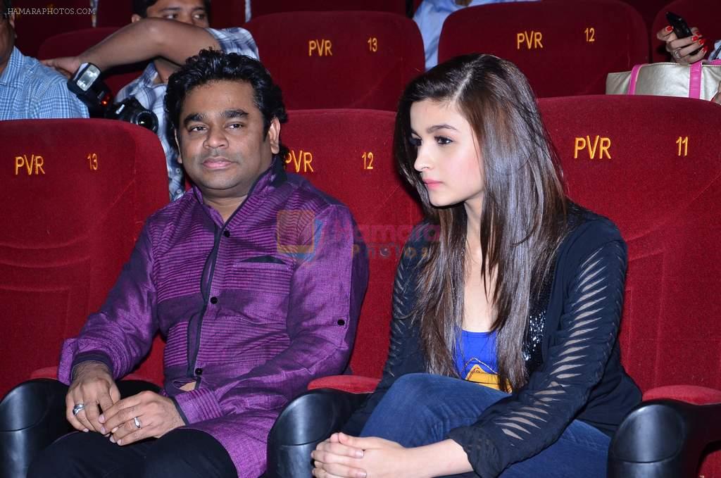 A R Rahman, Alia Bhatt at the First look launch of Highway in PVR, Mumbai on 16th Dec 2013