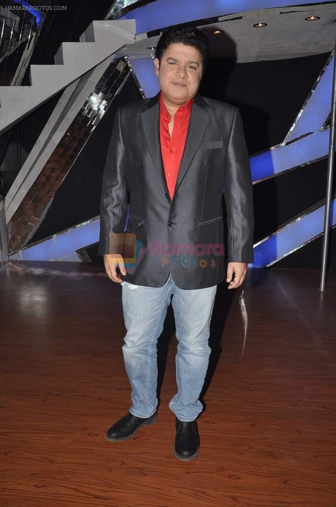 Sajid Khan on location of Nach Baliye 6 in Filmistan, Mumbai on 17th Dec 2013