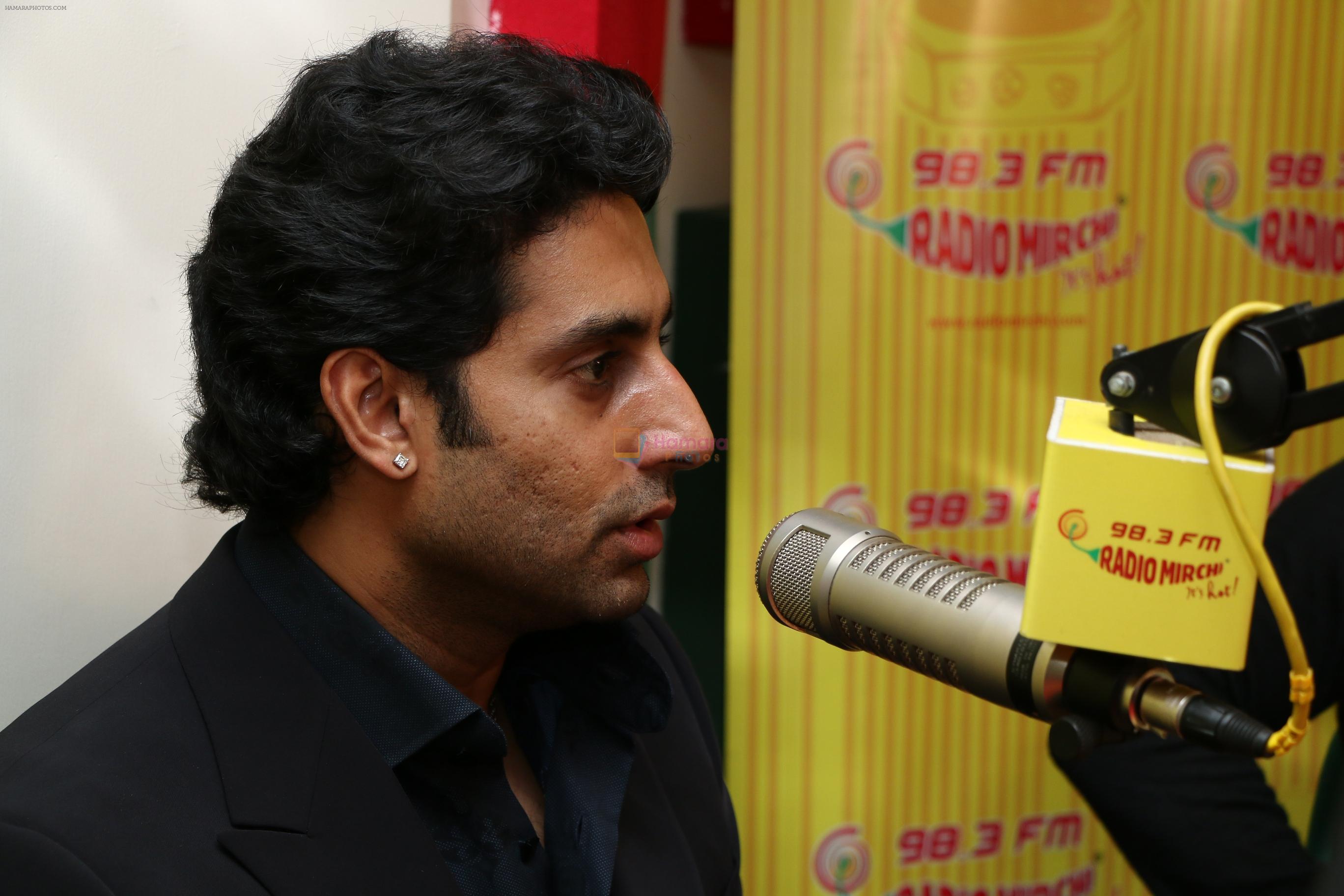 Abhishekh Bachchan at Radio Mirchi studio for promotion of his upcoming movie Dhoom 3