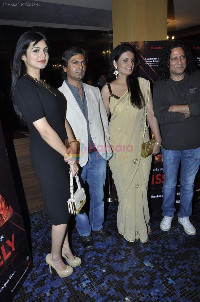 Nawazuddin Siddiqui, Zeena Bhatia, Anil George, Niharika Singh at the Promotion of film Miss Lovely in Aurus, Mumbai on 23rd Dec 2013
