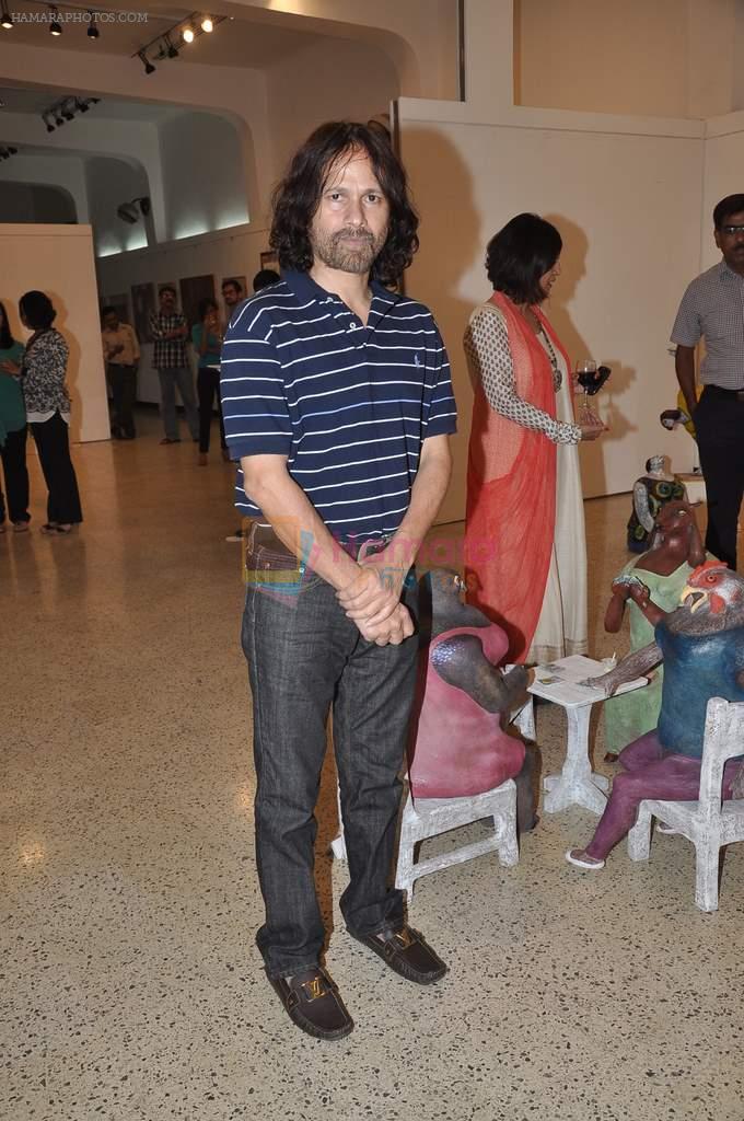 Ajit Tendulkar (Sachin's bro) at Bharti Pitre's art show in Jehangir, Mumbai on 25th Dec 2013