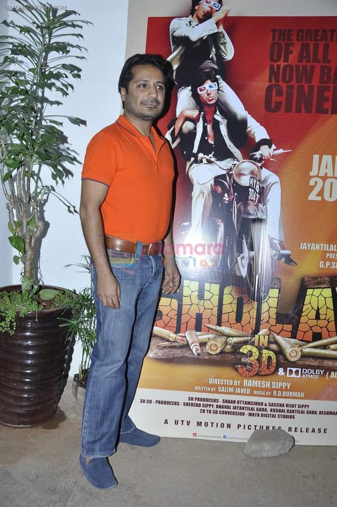 at Sholay 3d screening in Sunny Super Sound, Mumbai on 28th Dec 2013