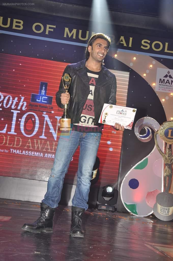 Ranveer Singh at Lions Awards in Mumbai on 7th Jan 2014