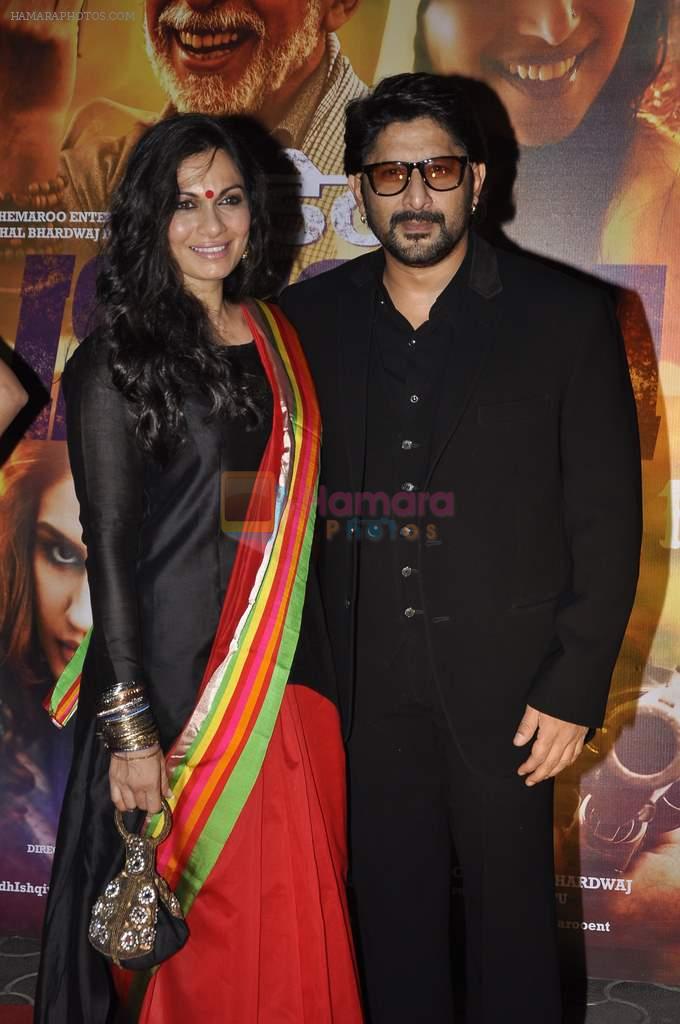 Maria Goretti, Arshad Warsi at Dedh Ishqiya premiere in Cinemax, Mumbai on 9th Jan 2014