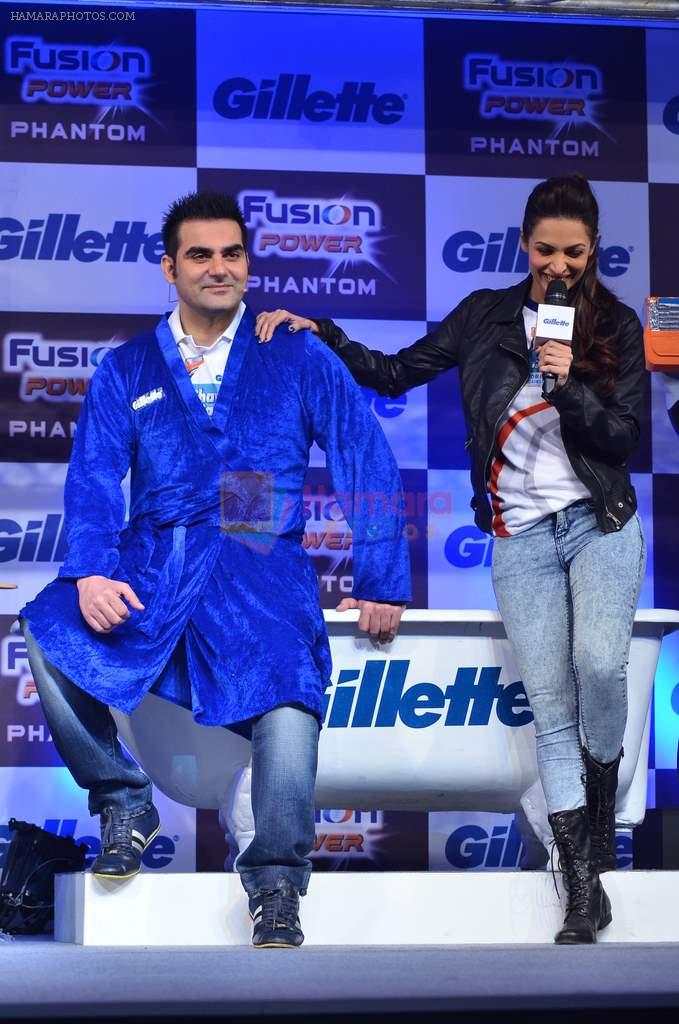Malaika Arora Khan, Arbaaz Khan at Gillette promotional event in Mehboob, Mumbai on 9th Jan 2014