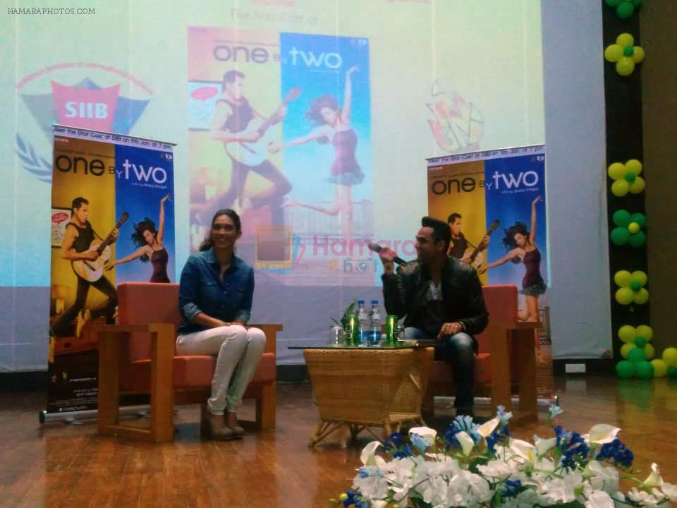 Abhay Deol and Preeti Desai promote their latest movie One by Two at Ignisense, Pune on 9th Jan 2014.